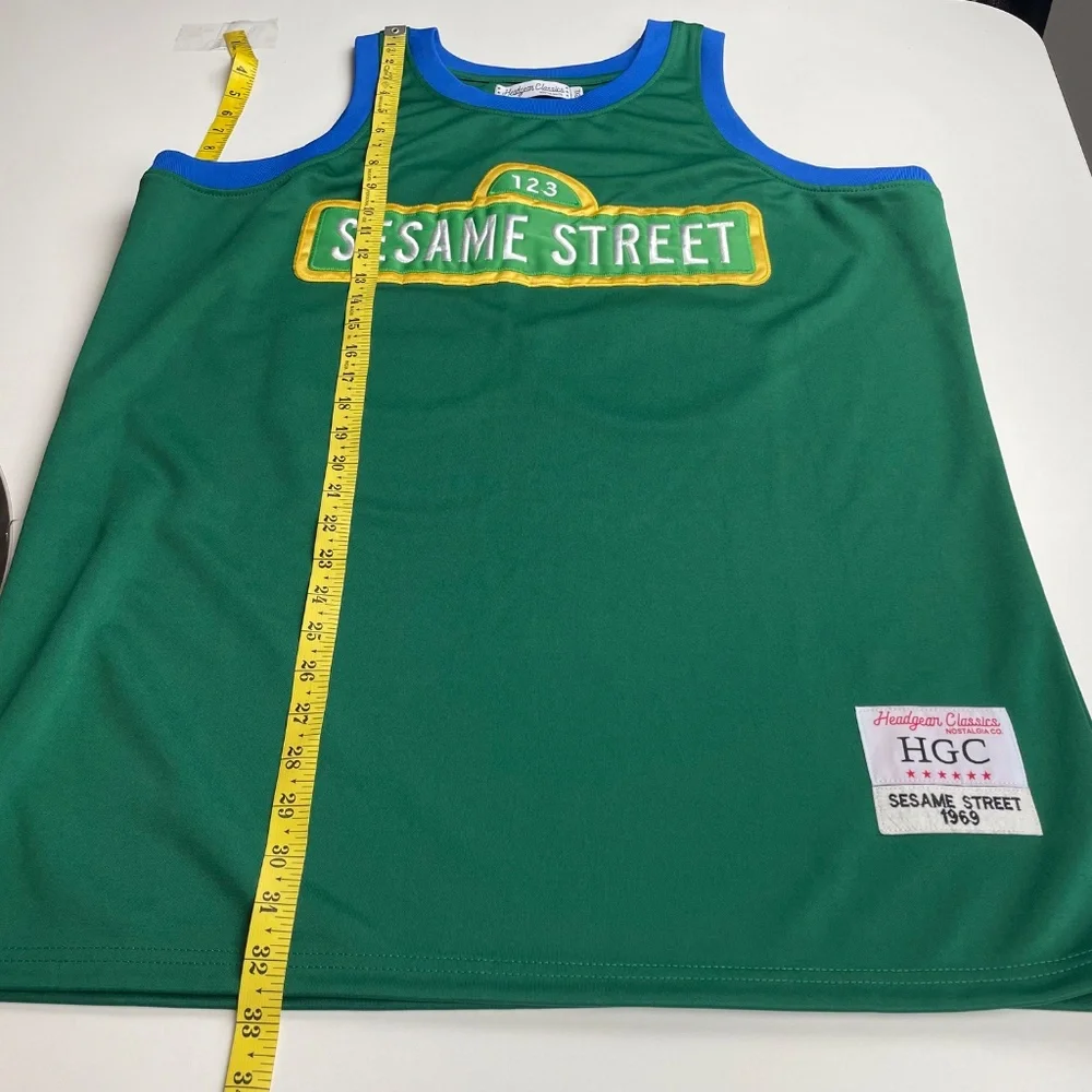 Headgear Classics Mens Sesame Street 1969 Embroidered Basketball Jersey 2XL - Picture 7 of 9